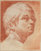 J 032
<br/>
Jongenskop, opziend over de rechter schouder
<br/>
<em>Reni, Guido (1575-1642) - kopie naar</em>